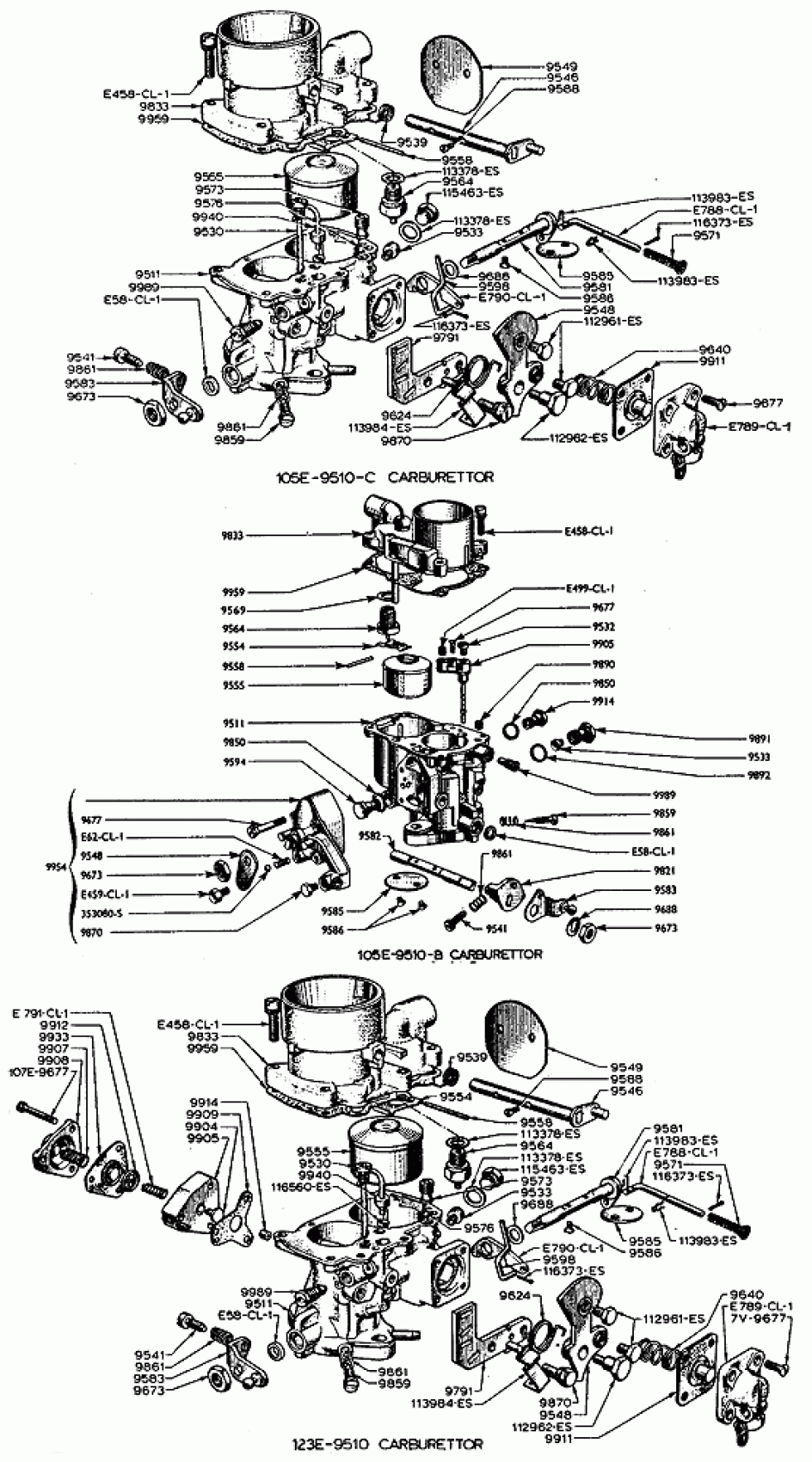 125: 105E/123E carburettor | Ford Aquaplane