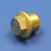 Brass drain plug - With collar