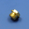 Brass drain plug with collar/flange - 1/8 to 1" BSPP male