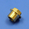 Brass drain plug with collar/flange - 1/8 to 1" BSPP male