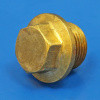 Brass drain plug with collar/flange - 1/8 to 1" BSPP male