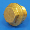 Brass drain plug with collar/flange - 1/8 to 1" BSPP male